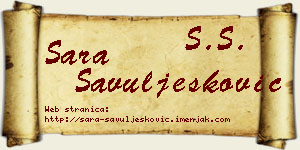 Sara Savuljesković vizit kartica
